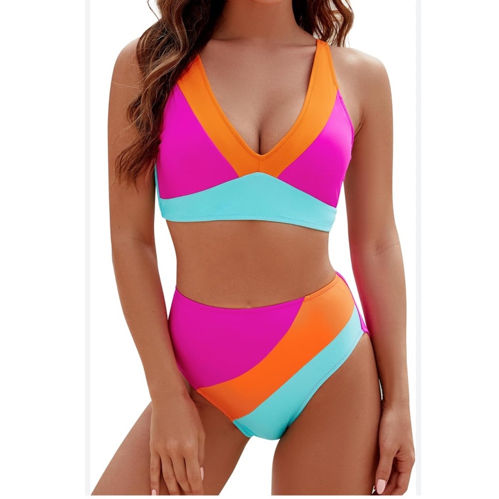 BLOOMING JELLY Colorful Women's Bikini Set NEW! Large